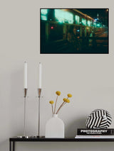 Next to the train at night Poster och Canvastavla