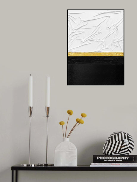 Fabric Gold and Black Poster och Canvastavla