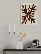 Minimal Black Coral Study Poster och Canvastavla
