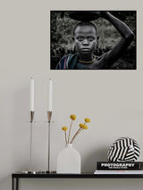 Surmi tribe girl. Poster och Canvastavla