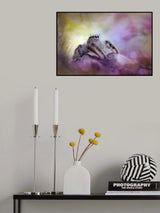 Spider On Pouring Colors Poster och Canvastavla