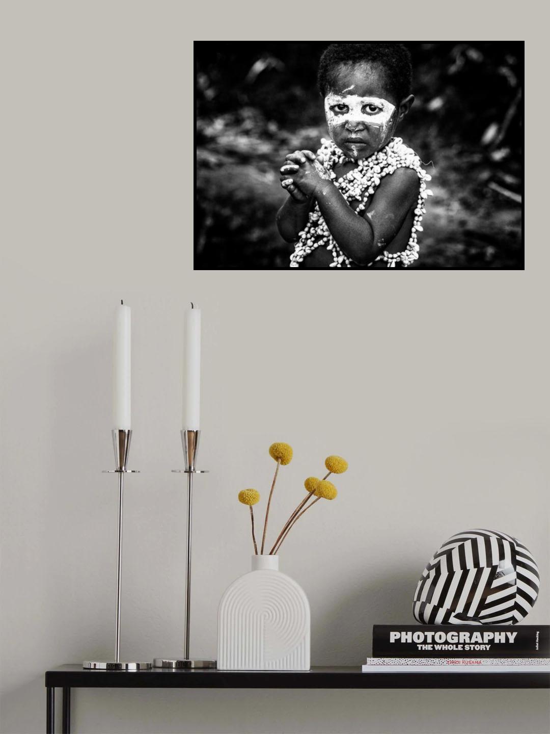Ready for the Mt. Hagen sing sing festival - Papua New Guinea Poster och Canvastavla