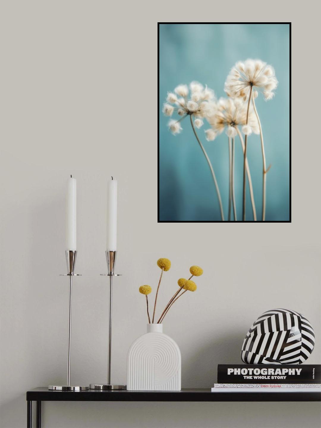 Fluffy Flowers Poster och Canvastavla
