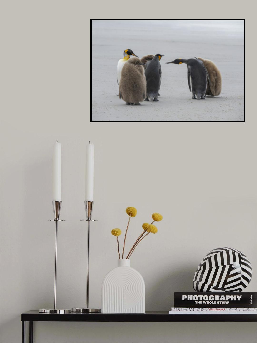 Greetings Among Penguins Poster och Canvastavla