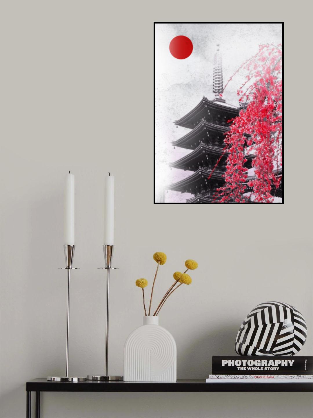 Pagoda Temple of Japan Poster och Canvastavla