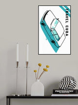 Travel Cuba Blue Poster och Canvastavla