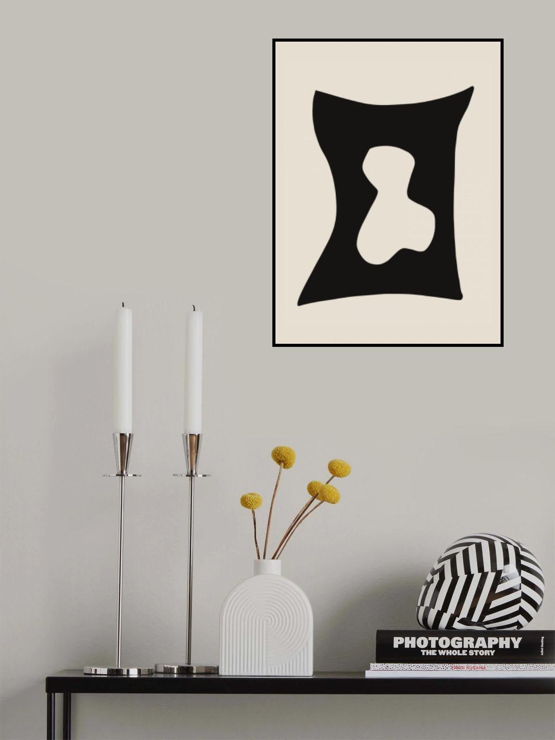 Black Shape Cut Out Poster och Canvastavla