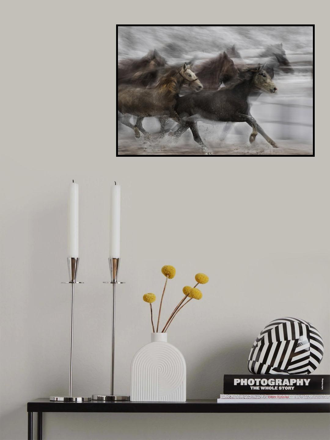 At their action Poster och Canvastavla