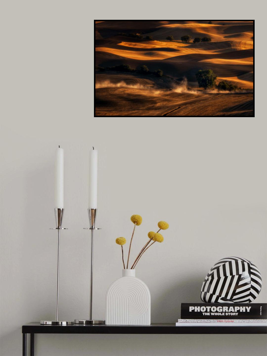 Palouse Wheat Field In August Poster och Canvastavla
