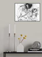 Surrealist Drawing Poster och Canvastavla