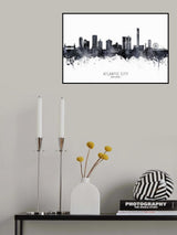 Atlantic City New Jersey Skyline Poster och Canvastavla