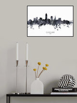 Cleveland Ohio Skyline Poster och Canvastavla