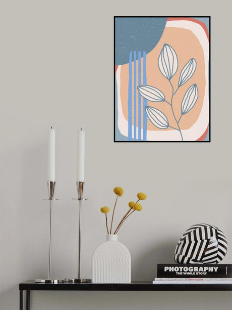 Botanical Plants and Sun Poster och Canvastavla