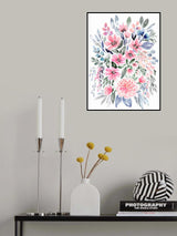 Clara watercolor bouquet Poster och Canvastavla