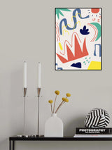 Colorful Abstract Dancing Shapes Poster och Canvastavla