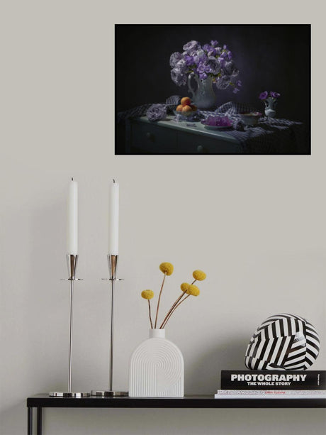 Purple Rose and Yellow Peach Poster och Canvastavla