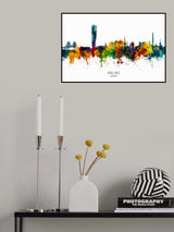 Malmo Sweden Skyline Poster och Canvastavla