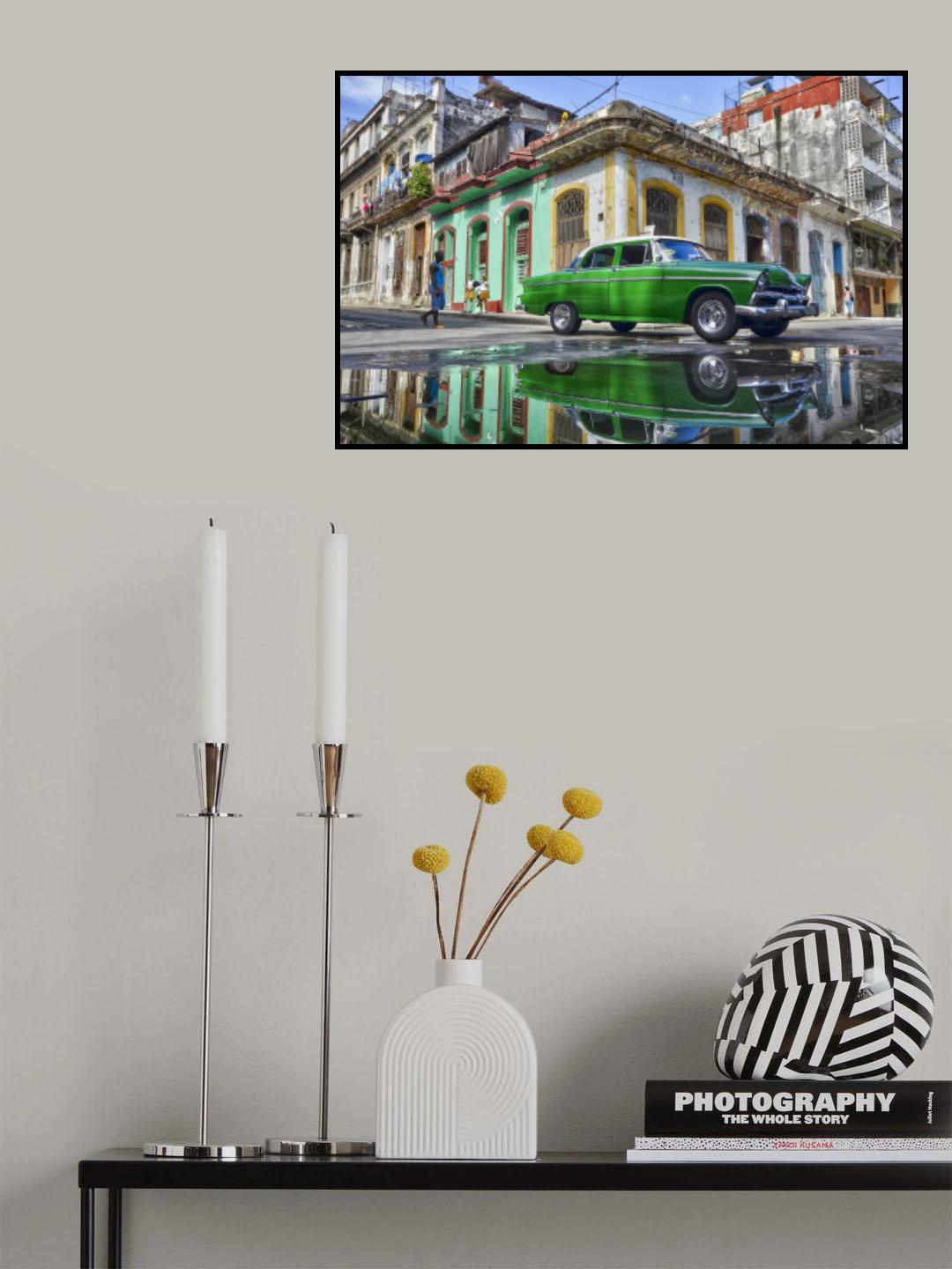 Under a worned green car Poster och Canvastavla