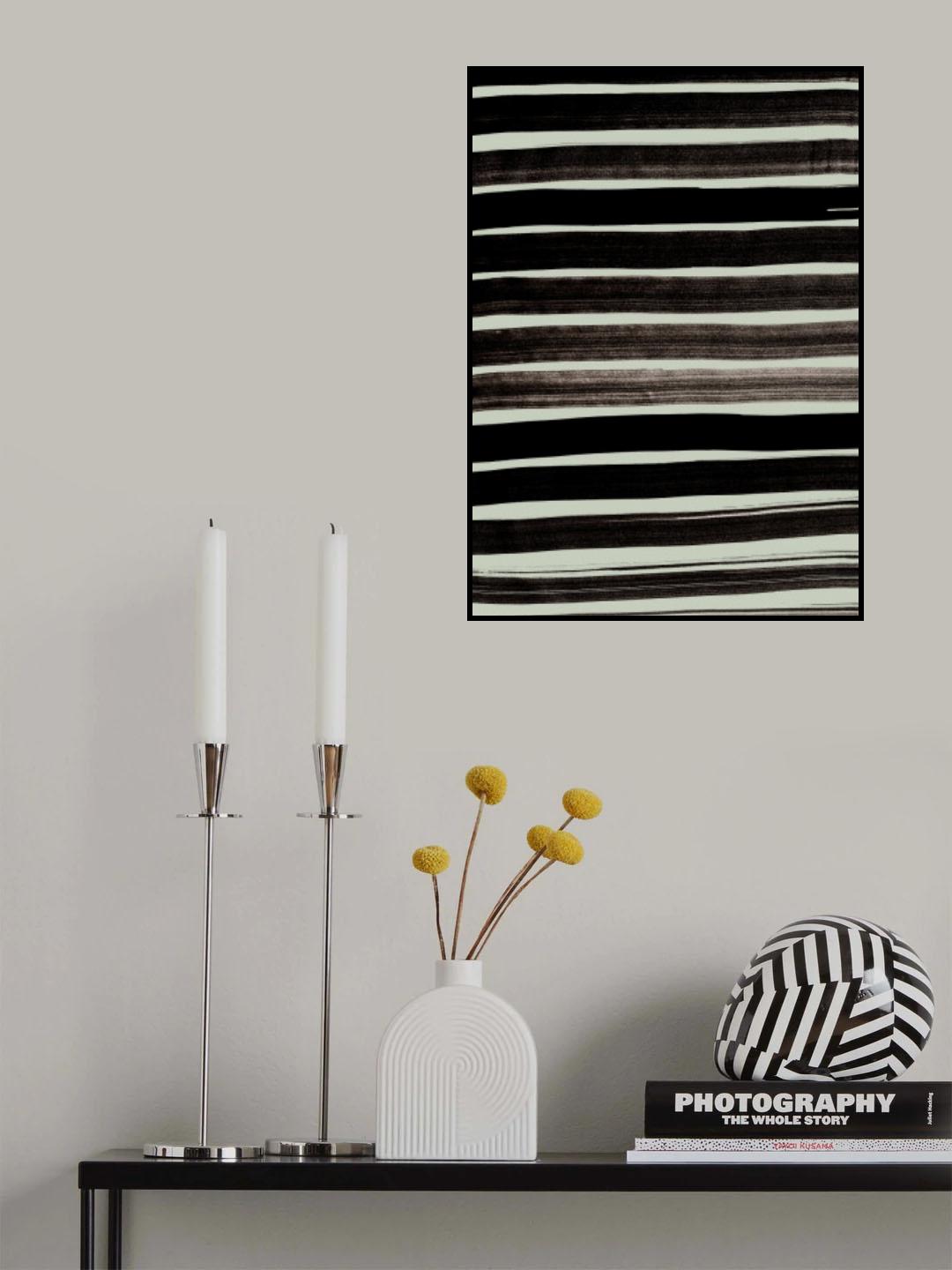 Lines in Green Poster och Canvastavla