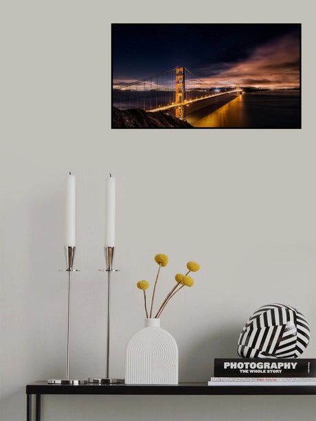 Golden Gate to Stars Poster och Canvastavla