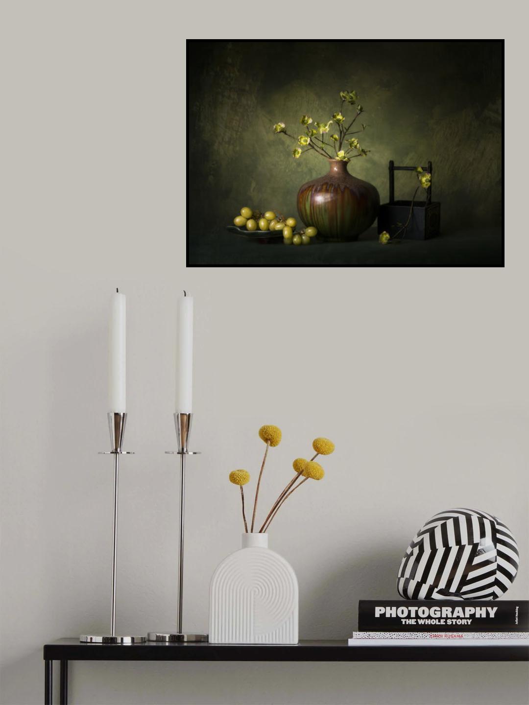 dogwood flower  and green mood Poster och Canvastavla