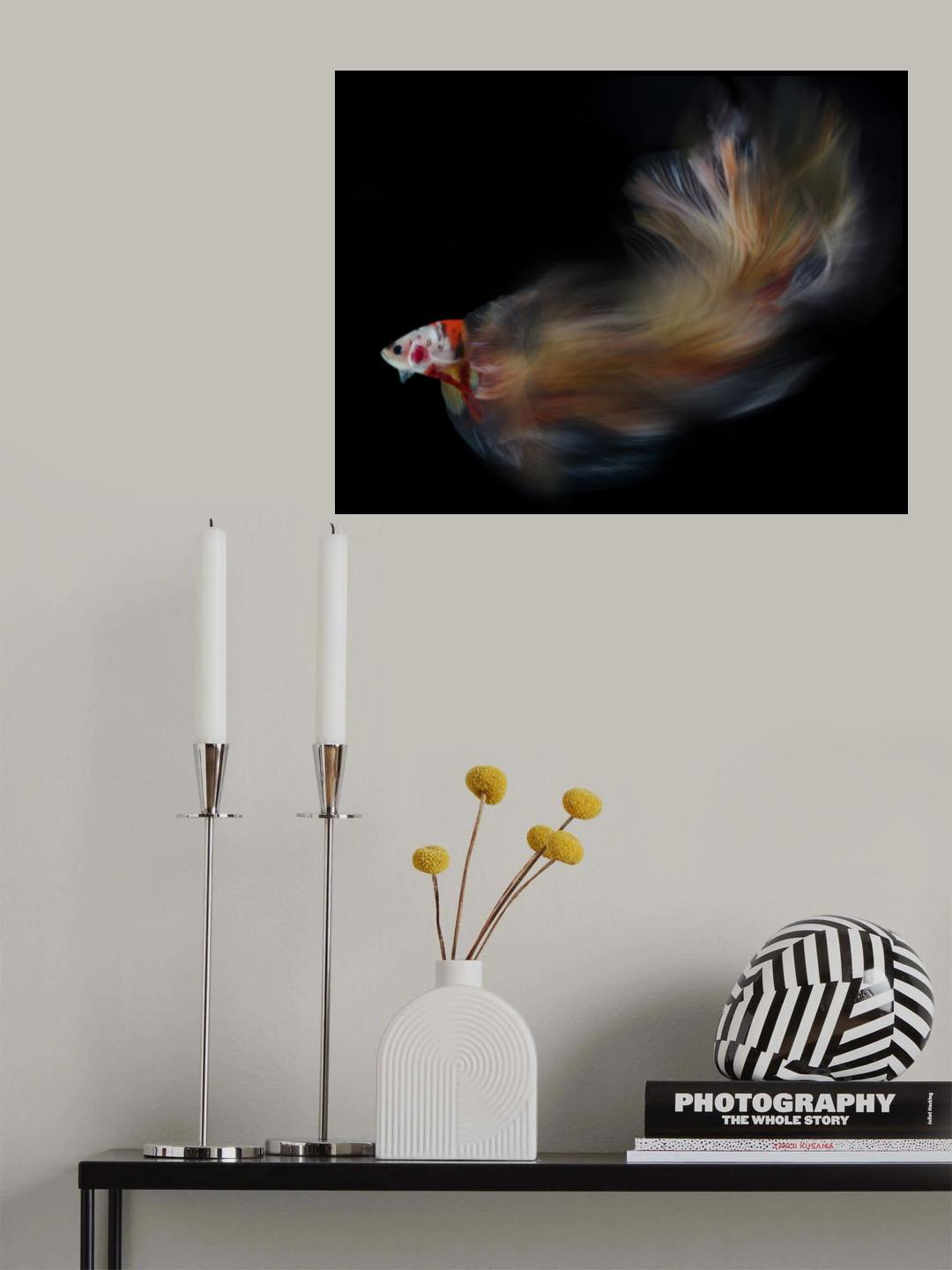 Colorful bettafish motion Poster och Canvastavla