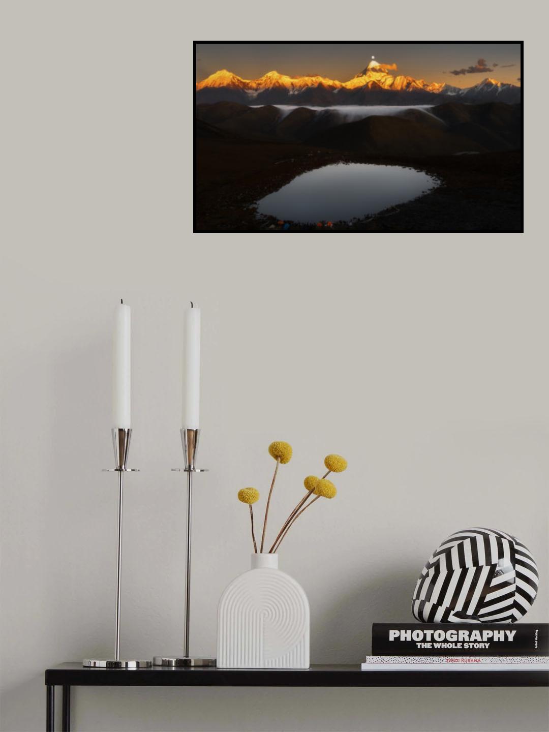 Lake and Mountain. Poster och Canvastavla