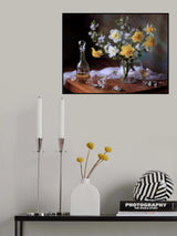 Still life with daffodil flowers Poster och Canvastavla