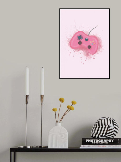 Gamer Splash Pink Poster och Canvastavla