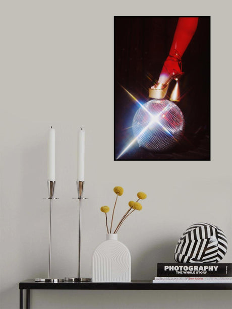 Groovy Shoe and Disco Ball Poster och Canvastavla