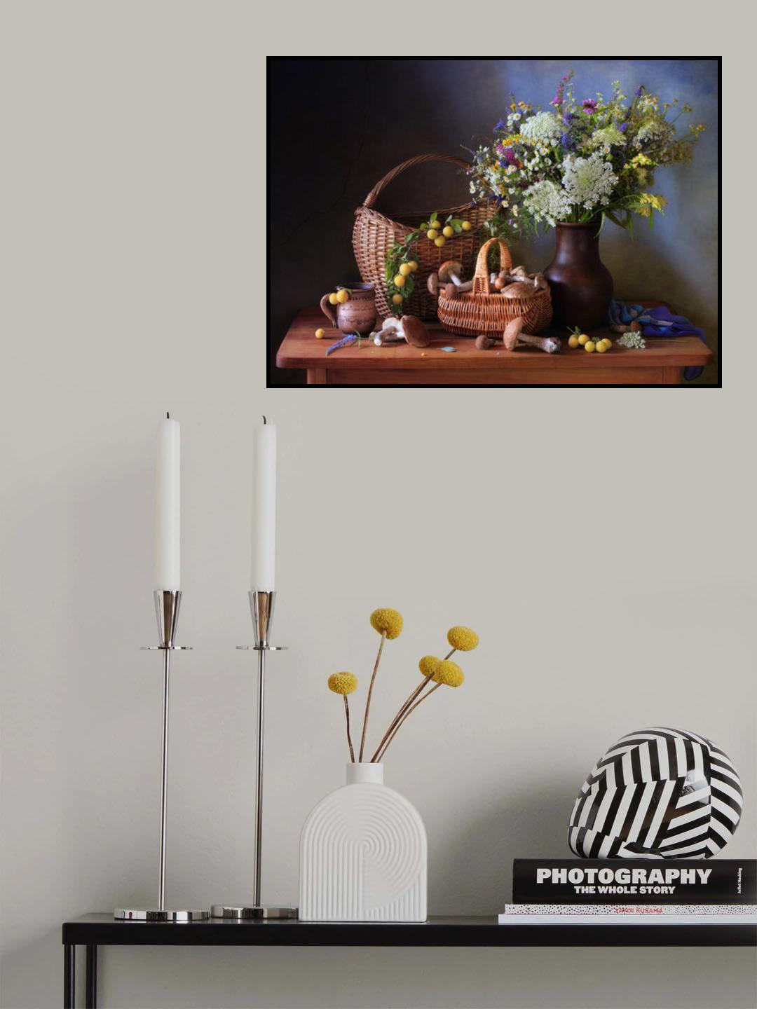Still life with mushrooms Poster och Canvastavla