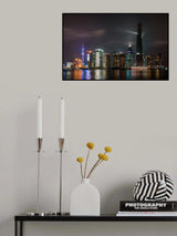 Shanghai skylines at night Poster och Canvastavla
