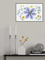 Blue Clematis Poster och Canvastavla