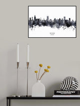 Wigan England Skyline Poster och Canvastavla