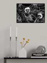 Surma tribe woman and her child - Ethiopia Poster och Canvastavla