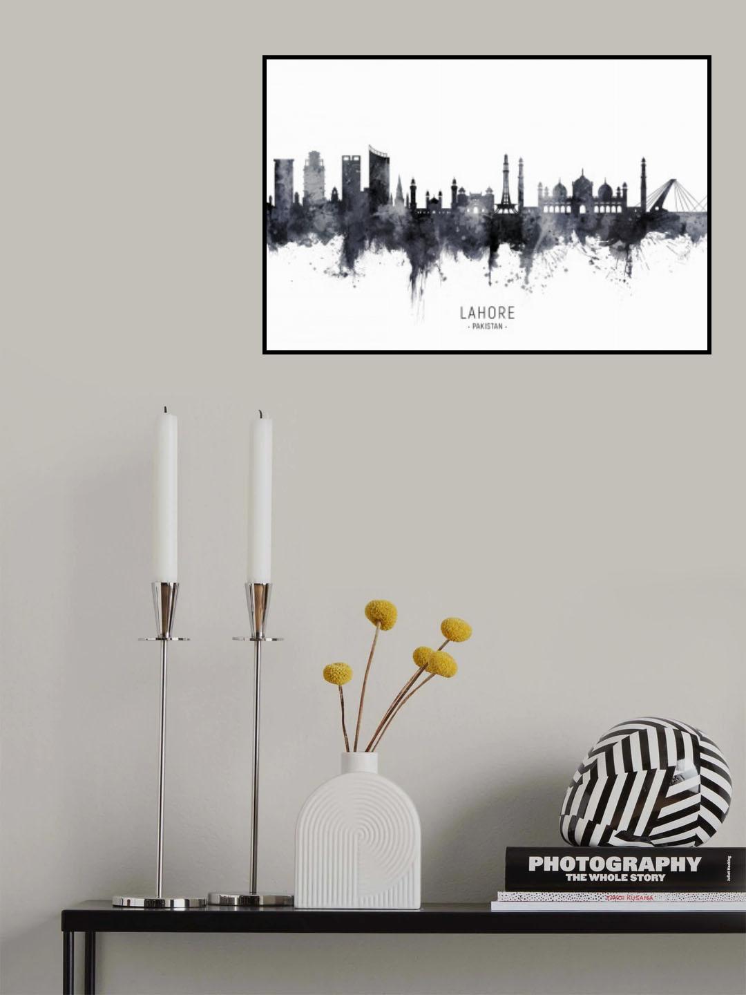 Lahore Pakistan Skyline Poster och Canvastavla