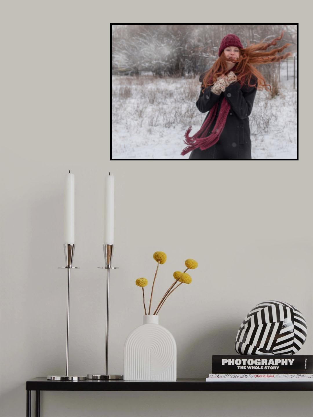 snow girl Poster och Canvastavla