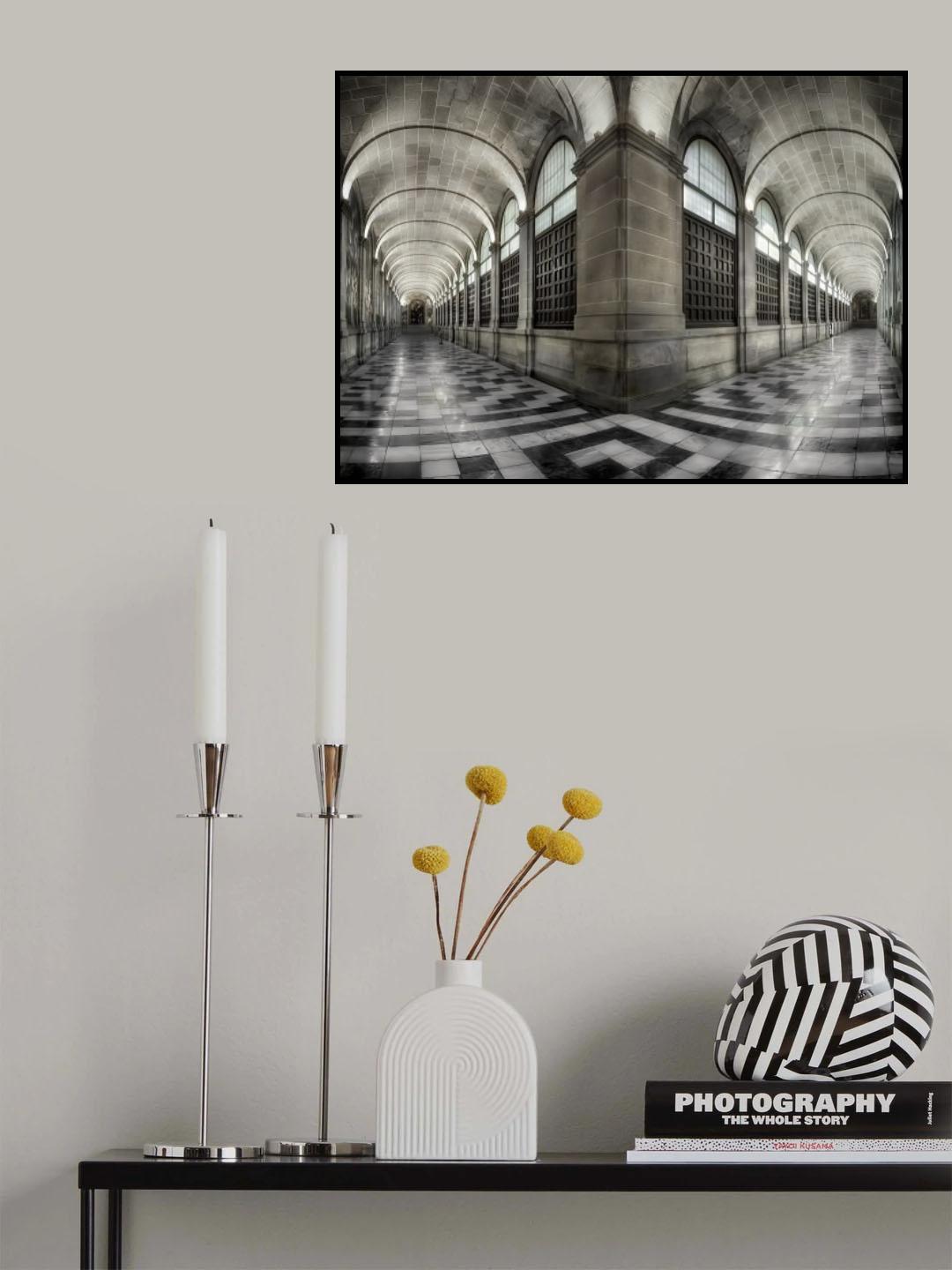 The corridors of The Escorial Poster och Canvastavla