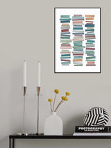 Books Pastel Poster och Canvastavla