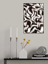 White Beige Brown Pattern Poster och Canvastavla