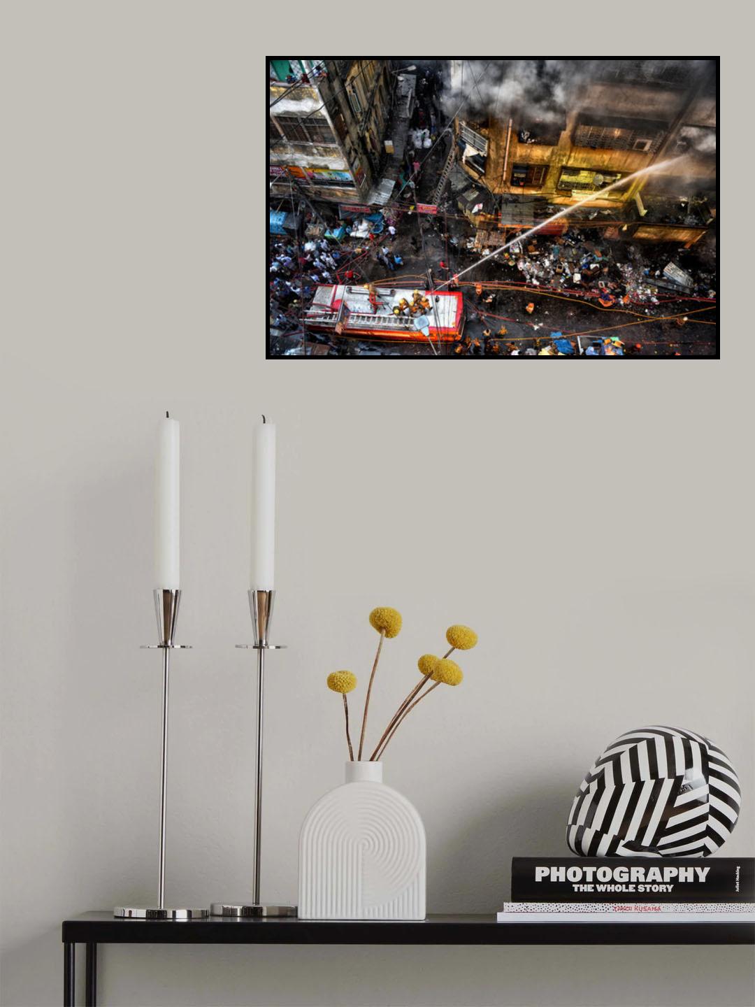 Fire Accident Poster och Canvastavla