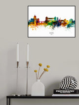 Rome Italy Skyline Poster och Canvastavla