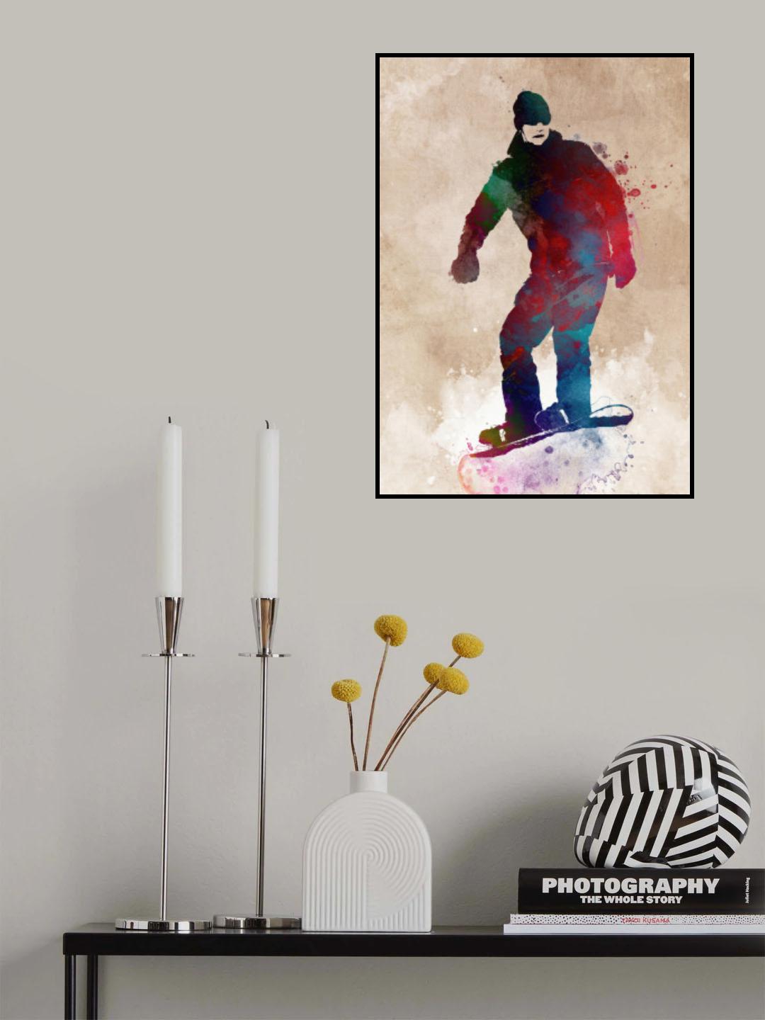 Snowboard Sport Art 3 Poster och Canvastavla