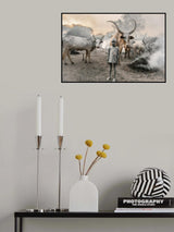 A young herder and his cows Poster och Canvastavla