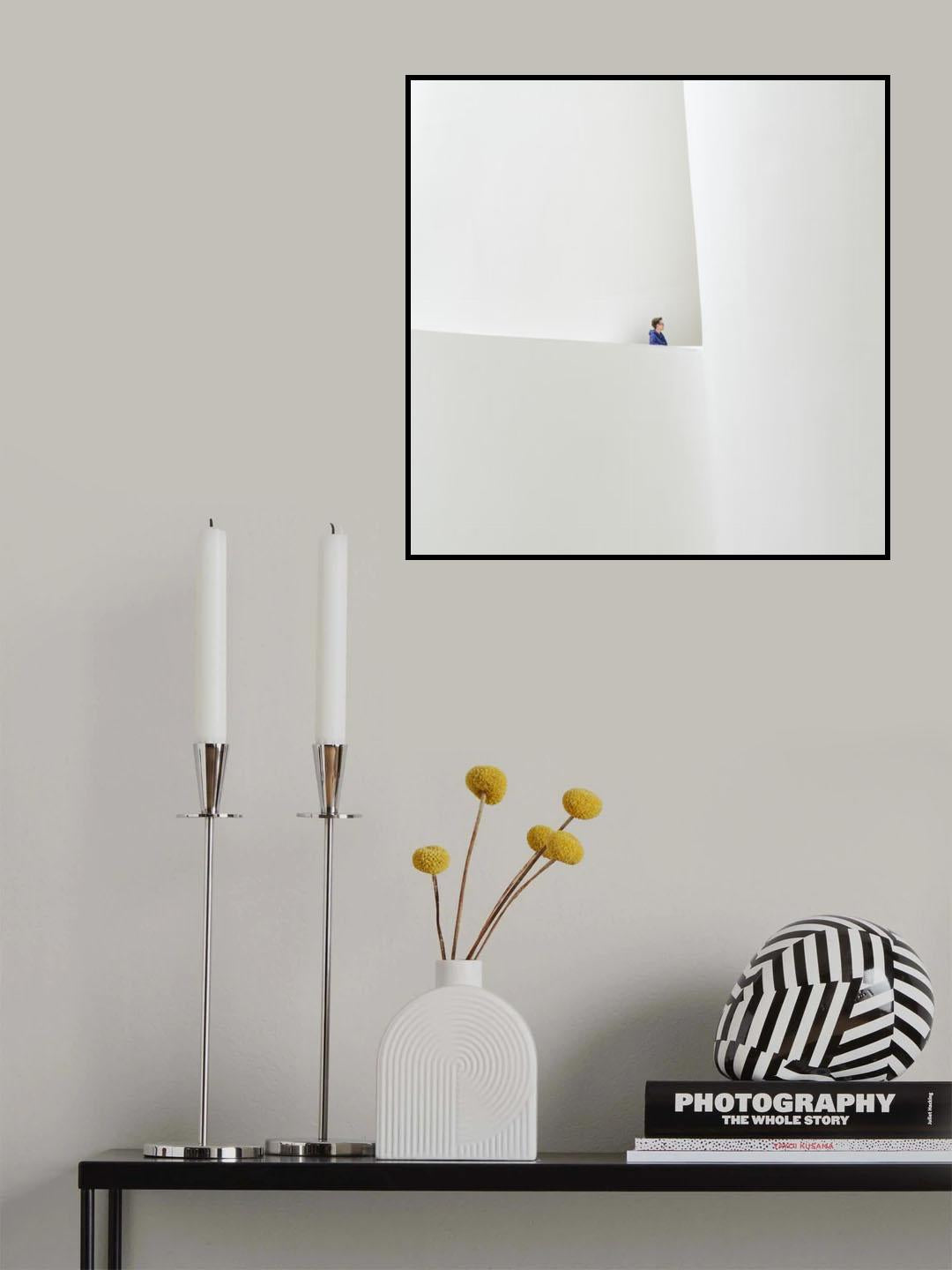 White room - blue coat Poster och Canvastavla