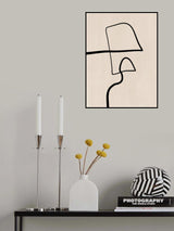 Single Black Line Artwork Poster och Canvastavla