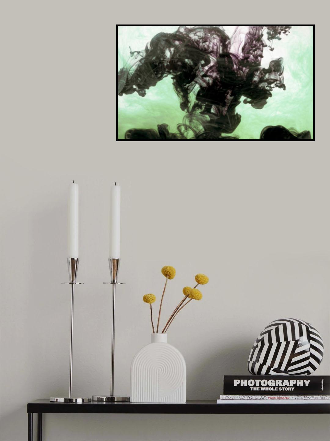 Acrylic colors and ink in water Poster och Canvastavla