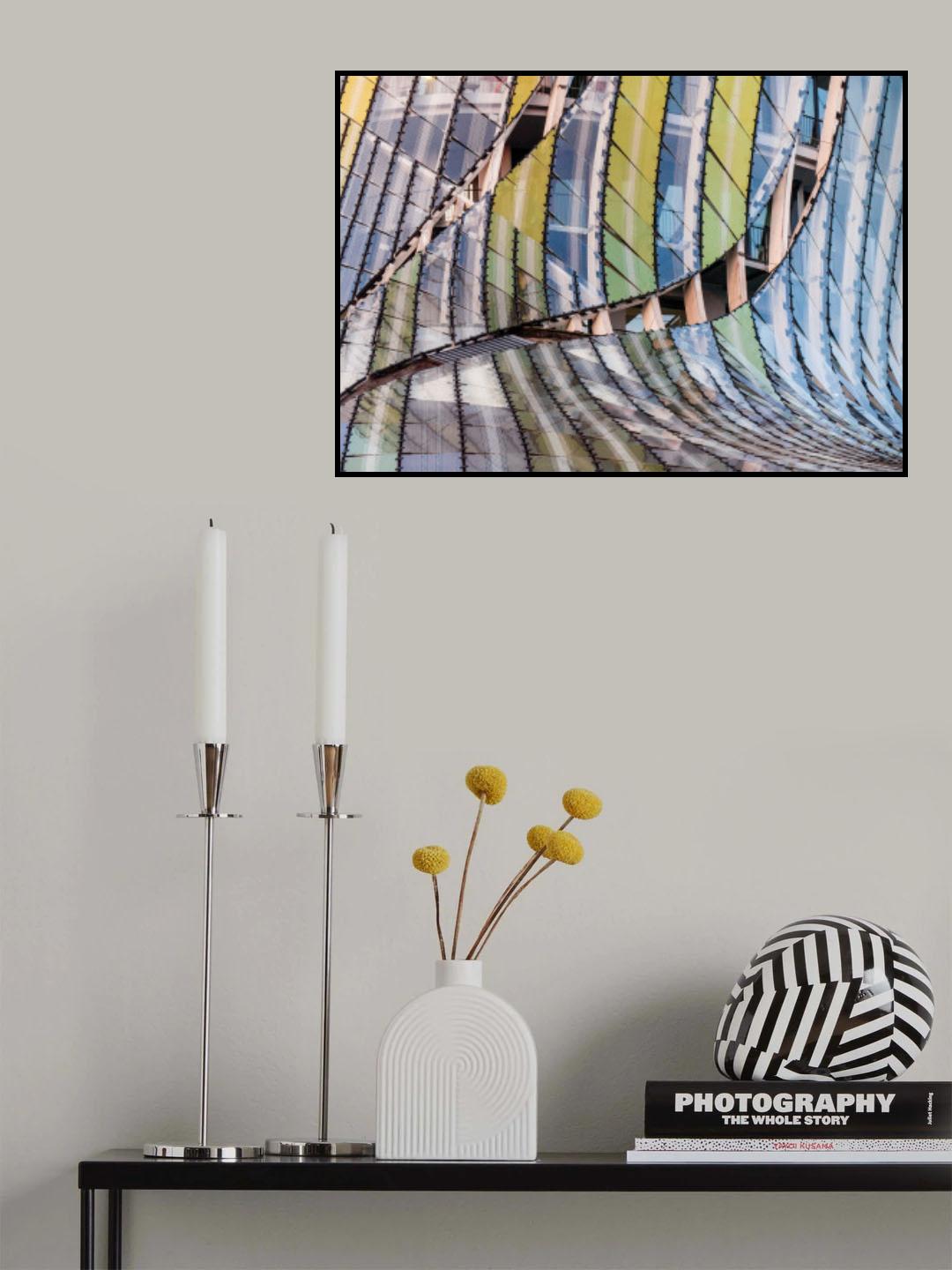 Curved lines and color Poster och Canvastavla