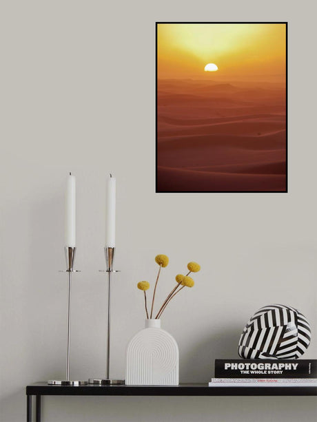 Sunset over Dunes Poster och Canvastavla