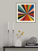 Faces Stripes Minimal Poster och Canvastavla
